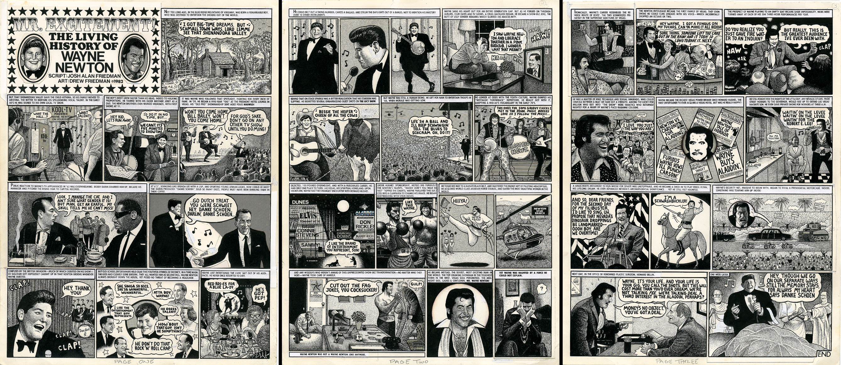 Wayne Newton comic strip by The Friedman Brothers