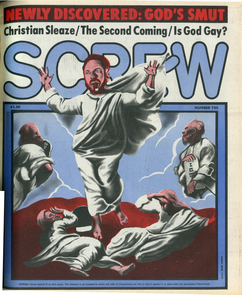 Screw Magazine Cover illustration of Al Goldstein